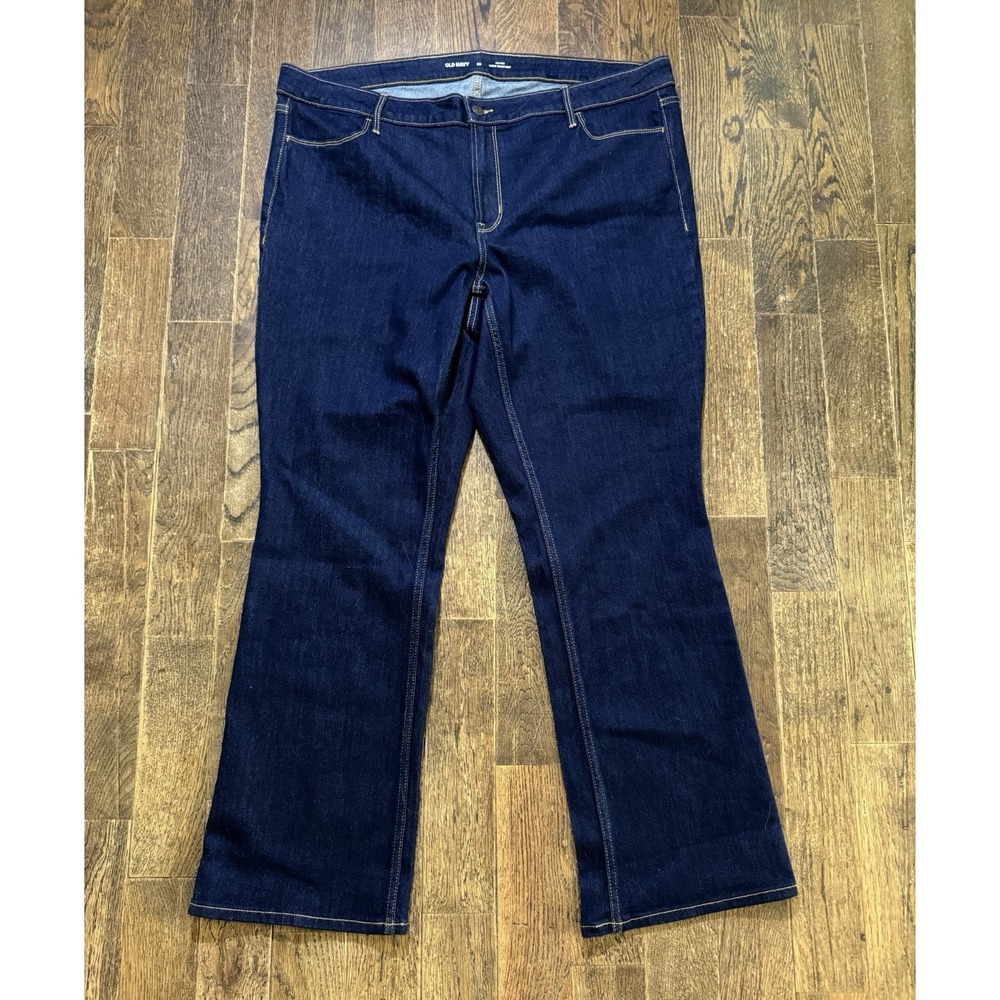 Old Navy Blue Jeans Women's Size 20 Mid Rise Wow Bootcut Stretch Dark Wash